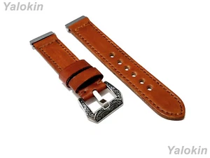 Hellbraunes gebürstetes Lederband Armband für Fitbit Versa 3 4 und Sense 2 - Bild 1 von 9