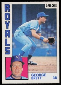 1984 O-Pee-Chee OPC Set Break George Brett Kansas City Royals #212