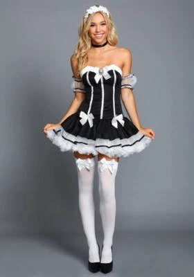 Weiß Opak Oberschenkel Hi Strümpfe + Groß Satin Schleife Sexy Lingerie P4742 - Bild 1 von 4