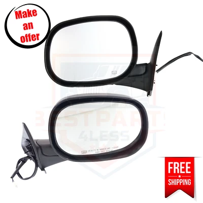 Juego de 2 espejos retrovisores Kool Vue CH1320168 CH1321168 para Dodge Ram 2500 Base 1998-2002 Foto 1 de 4