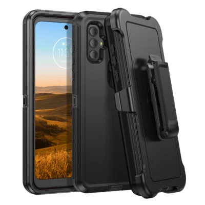 For Moto G Power(2022)/G Play(2023) Case Belt Clip Holster Phone Cover - Image 1 of 4