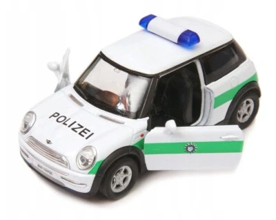 Mini Cooper Polizei Germany Police Car Model Diecast 1:34-1:39 Scale Welly - Image 1 of 4