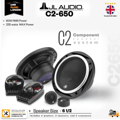 Sistema de altavoces componentes bidireccionales JL Audio C2-650 6,5" | 60 W RMS | Silk Dome Foto 1 de 4