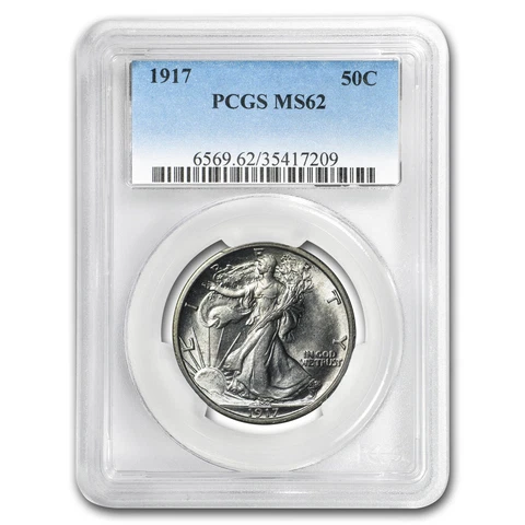 1917 Walking Liberty Half Dollar MS-62 PCGS - SKU#25405 Cover