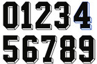 3D Felt Football Shirt Soccer Numbers Heat Print Football Vintage 70s 80s German