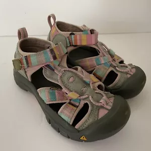 Keen Venice H2 Jugend Kinder Größe 12 rosa gestreift Pastell Regenbogen Sandalen Wasserschuh - Bild 1 von 11