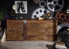 Credenza legno mango 180x45x75 ( laccato marrone scuro ) AMSTERDAM #11