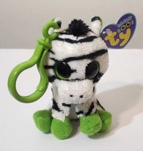 Ty Beanie Boos❤️ZIG ZAG THE ZEBRA  3" Clip SOLID EYES New MWMT's - Picture 1 of 1