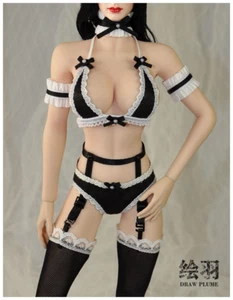 1/6 Scale Maid Underwear Clothes Set Fit 12'' PH TBL Female Action Figure Body - Picture 1 of 11