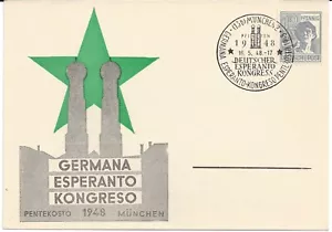 S3-6-86) Tarjeta conmemorativa Alemania Esperanto Congreso 1948 con SoSt - Imagen 1 de 1