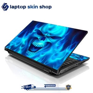 Laptop Skin Sticker Decal Cover for Notebook Apple Asus Flame Skull 13-16 inch - Picture 1 of 4