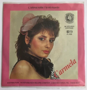 CARMELA -L´UTIMA NOTTE- RARE GERMAN 7¨ SINGLE, PS, ITALO DISCO - Imagen 1 de 4