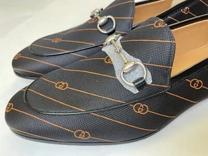 Gucci Herren GG Jordaan Canvas Leder Horsebit Halbschuh Gr UK 11,5, US 12 $ 950* - Bild 1 von 11