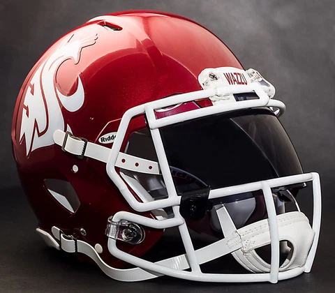 WASHINGTON STATE COUGARS Gameday REPLICA Football Helmet w/ OAKLEY Eye Shield Cover