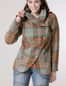 NEU WOW WUNDERVOLLE WEBKARO JACKE 5%WOLLE SCHALKRAGEN 48 JOE BROWNS 100€ *206804 - Picture 1 of 3