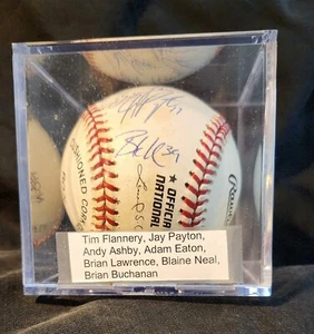 SAN DIEGO PADRES 7 AUTOGRAPHS ON OFFICIAL NL BASEBALL W/Flannery,Ashby,Eaton) - Picture 1 of 5