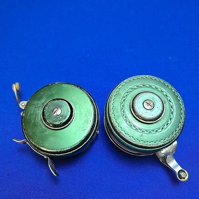 2 carretes de mosca automáticos de colección Shakespeare #1837 modelo GB y Japón para piezas Foto 1 de 4