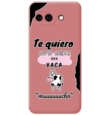 Custodia In Silicone Liquido Rosa Per Google Pixel 9A 5G Design Mucca Disegni - Immagine 1 di 2