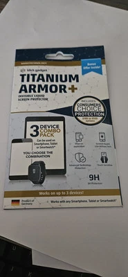 Protector de pantalla resistente a arañazos teléfono celular tabletas y relojes inteligentes 3 dispositivos Foto 1 de 2