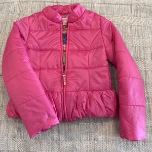 Lilly Pulitzer Girls Size Large (8-10) Pink Puffer Jacket EUC - Picture 1 of 5