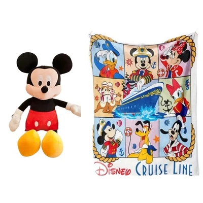 Nueva manta de franela y peluche de Mickey Mouse de Disney de 2 piezas Foto 1 de 4