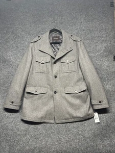 Michael Kors Men's Wool Pea Coat XL Wool 3 Button Pockets Jacket Gray NWT - Picture 1 of 14