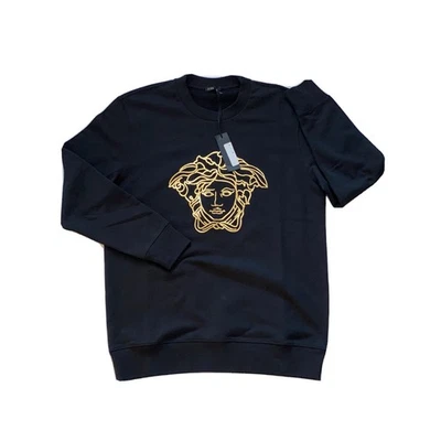 NWT $650 Versace Crewneck Women’s Black Medusa Logo Sweater 8 US (42 Euro) 85402 - Image 1 of 4