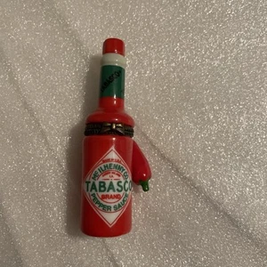 PHB Tabasco Hot Sauce Porcelain Hinged Trinket Box Midwest of Cannon Falls - Picture 1 of 7