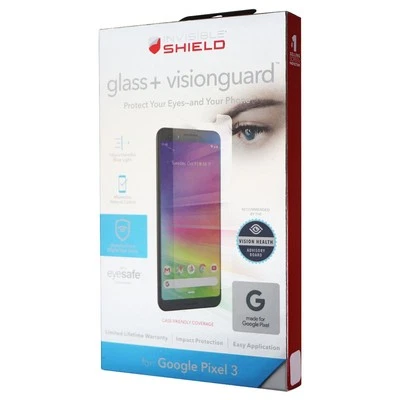 ZAGG InvisibleShield Tempered Glass+ VisionGuard for Google Pixel 3 - Clear - Image 1 of 3