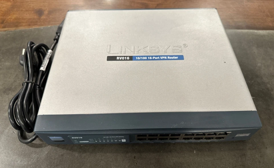 Linksys RV016 16-Port 10/100 VPN Router (B5) w Power Cord & FREE S/H SAME DAY - Image 1 of 4