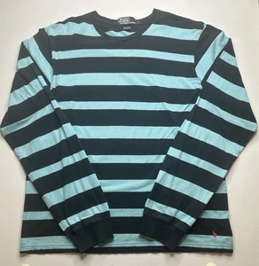 Vintage Polo Ralph Lauren  Striped Long Sleeve T-Shirt Size L Made in Peru - Picture 1 of 5