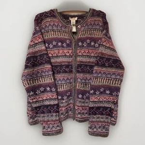 Cárdigan Suéter Boho Púrpura Talbots Vintage Para Mujer Talla XL Mohair Mezcla Seda - Imagen 1 de 6