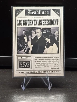 Panini Golden Age Headlines 2013 #8 Lyndon Johnson "LBJ juramentado como presidente" Foto 1 de 2