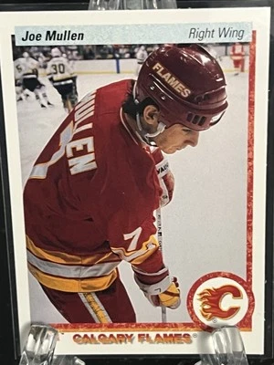 JOE MULLEN----1990-91 UPPER DECK----CALGARY FLAMES---FREE SHIPPING - Image 1 of 2
