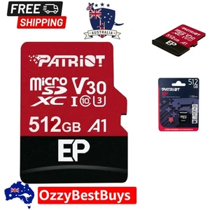 Patriot 512GB V30 microSD - 100MB/s Read Speed, Waterproof for Android Devices - Picture 1 of 4