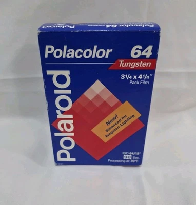 Polaroid Polacolor 64 Tungsten INSTANT COLOR FILM 3.25 x 4.25 Expired Feb 95 - Image 1 of 4