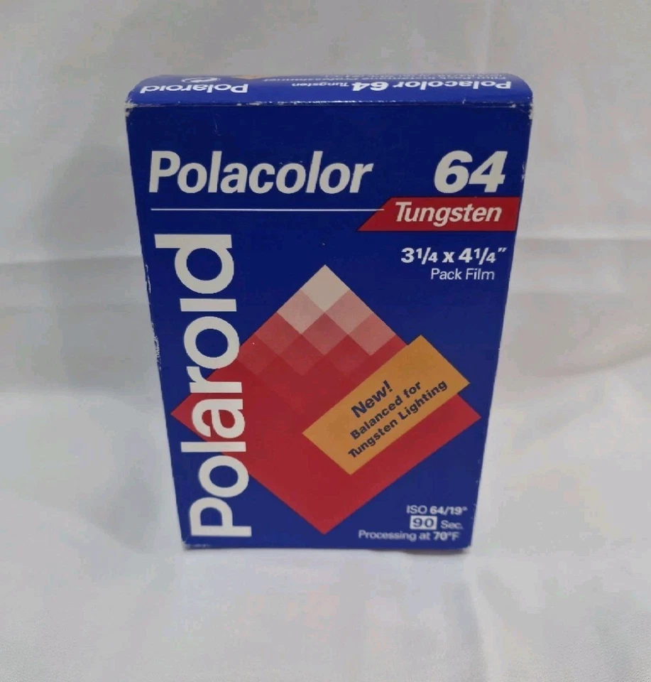 Polaroid Polacolor 64 Tungsten INSTANT COLOR FILM 3.25 x 4.25 Expired Feb 95 - Image 1 of 4