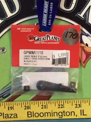 Great Planes GPMM1110 LargeScale 2”{51mm}SingleSidedServoArmW/Adapters USA Ship - Image 1 of 2