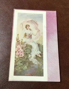 Gibson Girl Style Divided Postcard Posted 1908 with 1c Benjamin Franklin Stamp - Picture 1 of 2