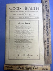 Antique 1915 Good Health Magazine J H Kellogg Battle Creek Sanitarium Quack - Bild 1 von 7