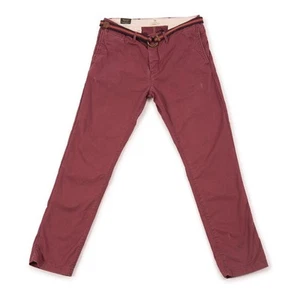 Scotch&Soda Relajado Ajustado Pantalón Tela Algodón con Cinturón - Imagen 1 de 3