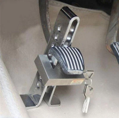 Universal Car Steel Anti-Theft Security Supplies Device Clutch Brake Lock Chrome - Image 1 of 4