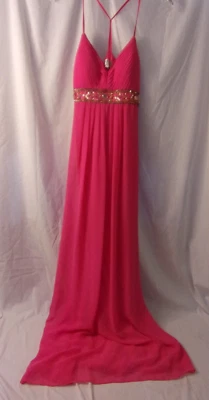 Studio S.W./ Sue Wong Long Pink Gown Deaded Waist Size 2 100% Poly VGC - Image 1 of 4