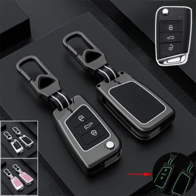 Alloy Silicone Car Key Fob Case Cover For VW Seat Golf MK7 Skoda Tiguan Octavia Foto 1 de 4