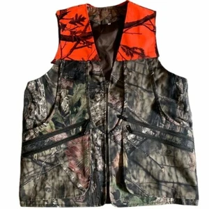 Mossy Oak Camo hunting vest with orange blaze New S, M, L, XL and XXL - Picture 1 of 3