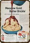 1955 MARY BLAIR Art &MEADOW GOLD Ice Cream Vn-Look DECORATIVE REPLICA METAL SIGN