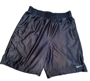 Nike Basketball Shorts Mens 2XL Blue Navy  Swoosh Check Logo Athletic Pockets - Picture 1 of 7