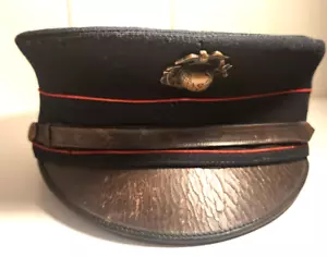 1917 WWI USMC MARINE CORPS DRESS BLUE HAT with EARLY EGA - Picture 1 of 10