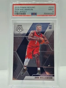 2019 Panini Mosaic Zion Williamson Red Jersey RC Variation PSA 9 Mint - Bild 1 von 2