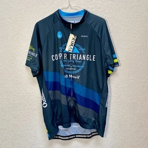 Primal Cycling Jersey Men’s 2XL “Copper Triangle” Sport Cut Raglan Full Zip Blue - Picture 1 of 8